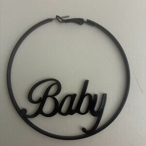"BABY" BLACK EARRINGS